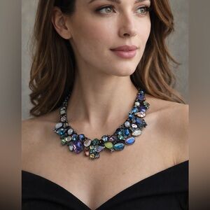 Sorrelli Swarovski Crystal & Cabochon
Statement Necklace